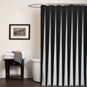 Waterproof Black White Fabric Bathroom Shower Curtain Liner Polyester Decor