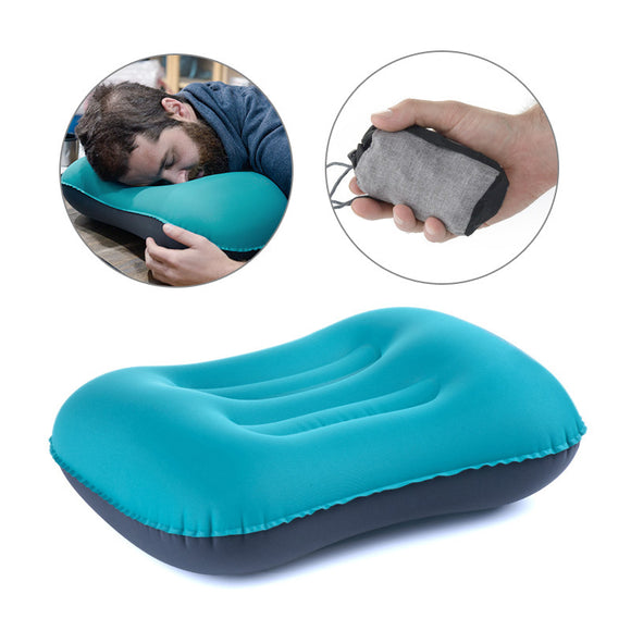 KCASA KC-XZ01 Portable Air Inflatable Travel Pillow Camping Office Rest Head Neck Massage Cushion