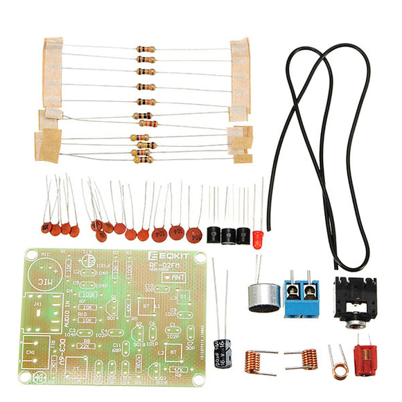 3Pcs FM Transmitter Kit RF-02 Wireless Microphone Parts MP3 Repeater Micro Transmitter With Antenna