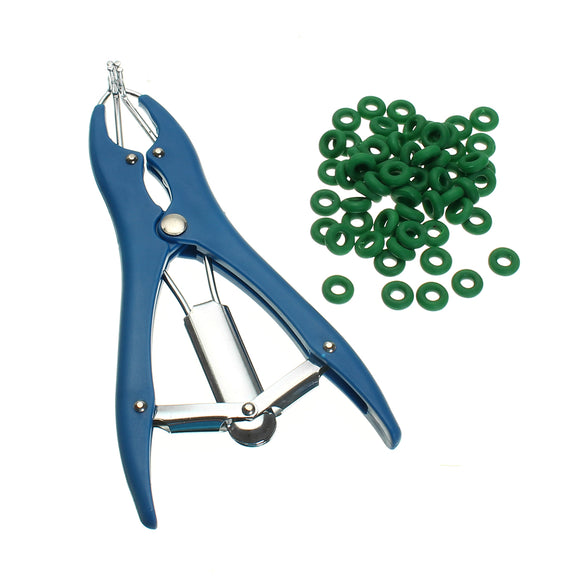 Sheep Castration/Banding/Tail Docking/Applicator/100 Rings/Cattle/Marking/Farm