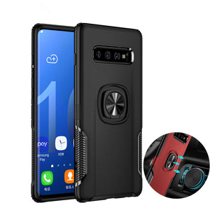 Bakeey Protective Case For Samsung Galaxy S10 Plus 6.4 Inch Ring Grip Bracket Magnetic Adsorption Back Cover