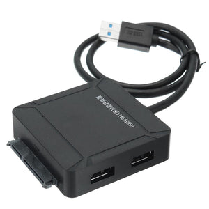 ULT-Best USB3.0 to SATA Hard Drive Disk for 2.5/3.5 inch SSD HDD with 2Port USB3.0+SD/TF Card Reader