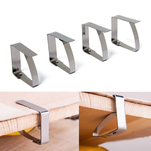 4pcs Stainless Steel Tablecloth Clip Table Cover Cloth Loaded Clamp Holder