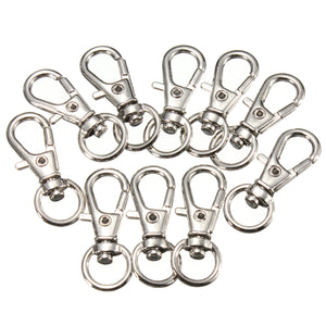 10Pcs 30x10mm Silver Copper Plated  Lobster Clasp Keychain Snap Hook Lobster Clasps Hooks