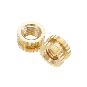 Suleve M3BN4 100pcs M3x3x5mm Metric Threaded Brass Knurl Round Insert Nuts