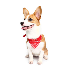 Yani HG-PLJ1 Pet Dog Red Imperial Crown Adjustable Collars Pet Cool Decoratoive Towel Pet Drcoration