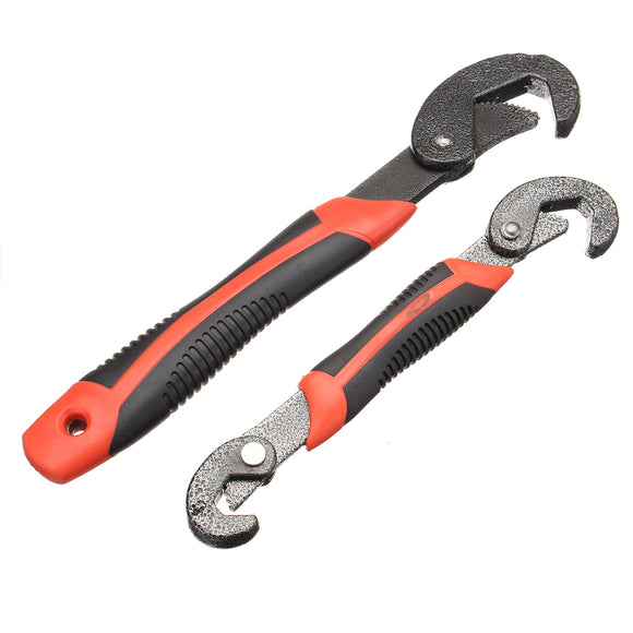 2Pcs 9-32mm Hook Shape Adjustable Pipe Wrench Steel Spanner Multi-function Tool