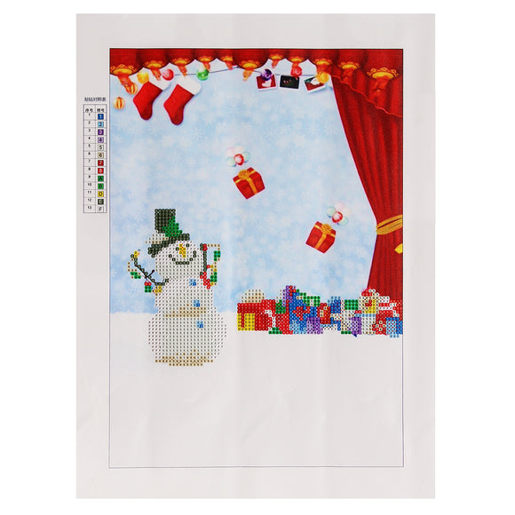 30x40cm Merry Christmas Snowman Gift 5D Diamond Painting Embroidery Craft Cross Stitch Home Decor