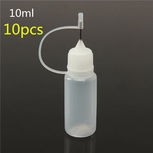 10Pcs 10ml Metal Needle Empty Plastic Bottle Shisha E Cig Liquid Dropper