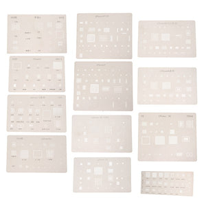 12pcs IC Chip BGA Reballing Stencil Kits for iPhone4/4s/5/5s/6/6 Plus/6s/6s Plus/7/7 Plus/SE/Ipad