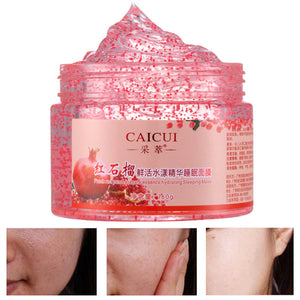 CAICUI Red Pomegranate Essence Sleeping Mask Fresh Hydrating Moisturize Pore Shrink Repair Skin Care