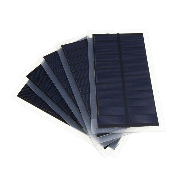 5Pcss/Pack 6v 2w 102*184mm Mini Polycrystalline Solar Panel Plate for Battery Charger