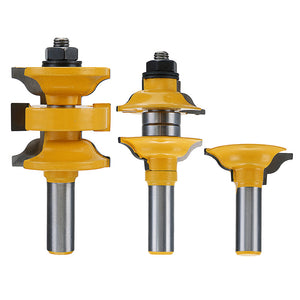 Drillpro 3pcs 1/2 Inch Shank Entrance Rod and Ogee Router Bit Inner Door Assorted R / S Router Bit Woodworking Tools