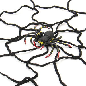 Halloween Party Decoration Supply Black Spider Web With Spider Honor Props Toys