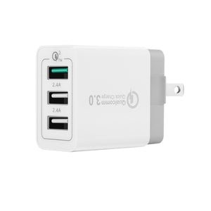 AiNaU 3 USB Ports 3A QC3.0 US Wall Travel Charger For iphoneX 8/8Plus Samsung S8 Letv Xiaomi6 mi5 mi