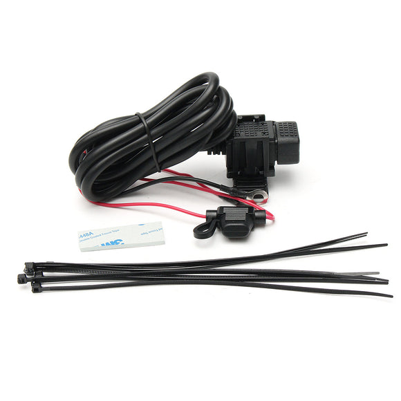 12V Waterproof Motorcycle Car Cigarette Lighter Plug Socket USB Charger Adapter