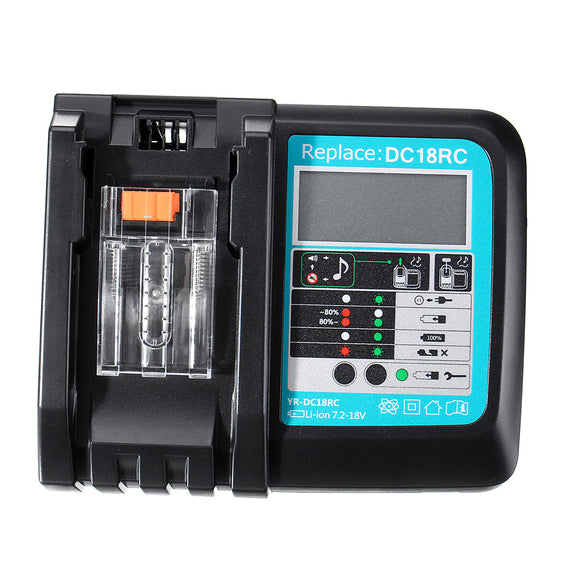 DC18RC Fast Lithium-Ion Battery Charger BL1830 BL1840 BL1850 For Makita Battery