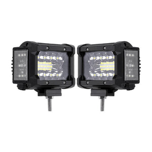 3.5 Inch 72W LED Work Light Bar Side Shooter Flood Spot Combo Beam 2Pcs for Jeep Offroad ATV SUV