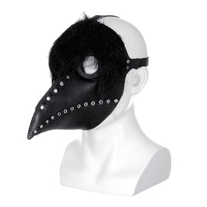 The Plague Doctor Mask Black Latex Gothic Steampunk Bird Beak