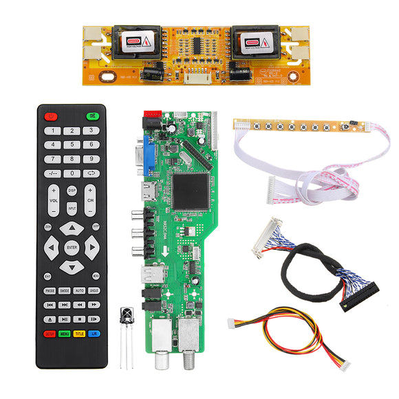 5 OSD Game RR52C.04A Support Digital Signal DVB-S2 DVB-C DVB-T2/T ATV Universal LCD Driver Board