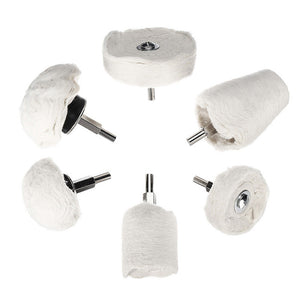 6pcs Polishing Wheel Buffing Pad Mop Wheel Kit Cloth Cotton Buffing Wheel