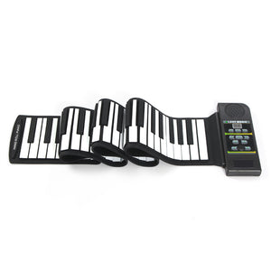 88 Key Roll Up Digital Tone Electronic Soft Keyboard Piano MIDI Sustain Pedal