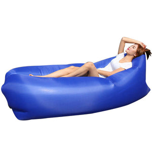 IPRee Square-headed Air Inflatable Lazy Sofa 210D Oxford Portable Travel Lay Bed Lounger Max Load 200kg