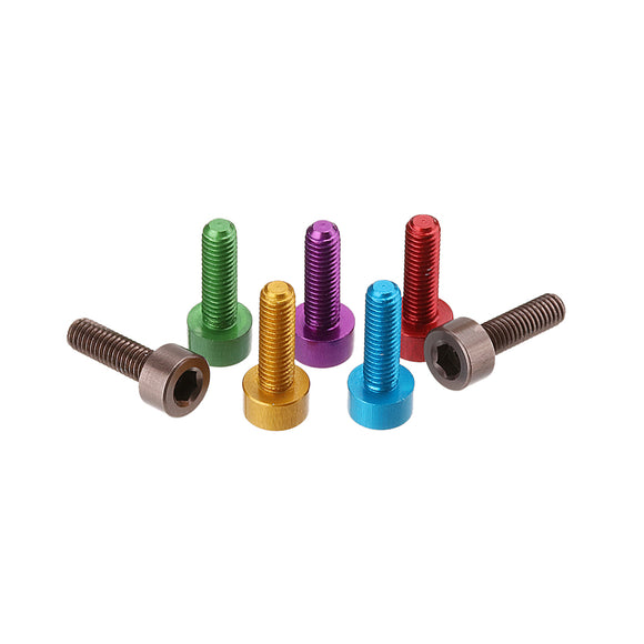 Suleve M3AH12 10Pcs M310mm Hex Socket Screw M3 Cap Head Bolt 7075 Aluminum Alloy Multicolor