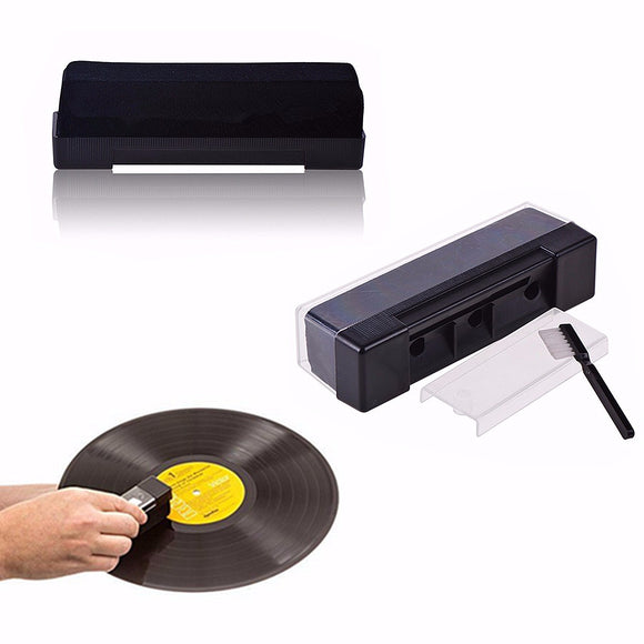 Record Cleaning Kit Velvet Brush Stylus Cleaner Anti Dirt Dust Brush Black