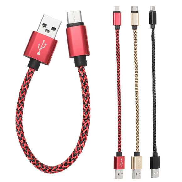 Bakeey 2A Twist Nylon Weave Line Type-C USB Fast Charging Data Cable 0.22m For SamsungS8 Letv Xiaomi