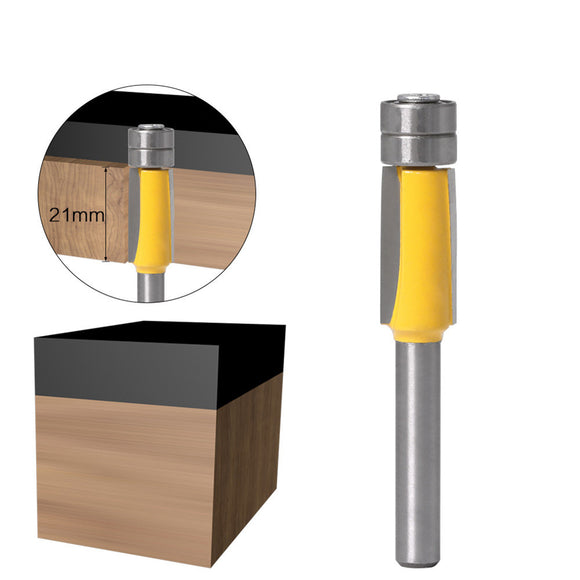 6mm Shank Double Bearing Trimming Cutter Edge Straight Router Bit for Wood Template Pattern Cutter