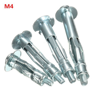 10pcs Stainless Steel M4 Anchors Expansion Bolt Screw Cavity Wall Fixing Tool