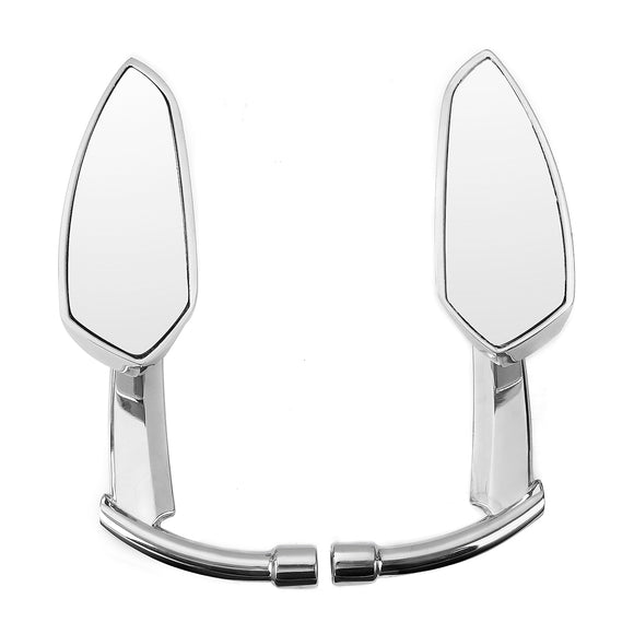 8mm 10mm Chromed CNC Blade Rear Review Mirrors For Harley Dyna Heritage Softail Sportster