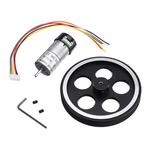 95mm/65mm Aluminum Alloy Frame Wheel + 12v DC Motor with Cable DIY Kit for Smart Chasssis Car Part