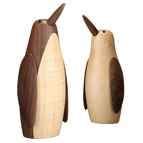 13cm Nordic Style Penguin Doll Living Room Bedroom Desktop Maple Walnut Decorations