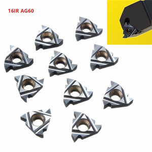 10pcs 16IR AG60 Carbide Threading Inserts Internal Turning Tool Holder Inserts