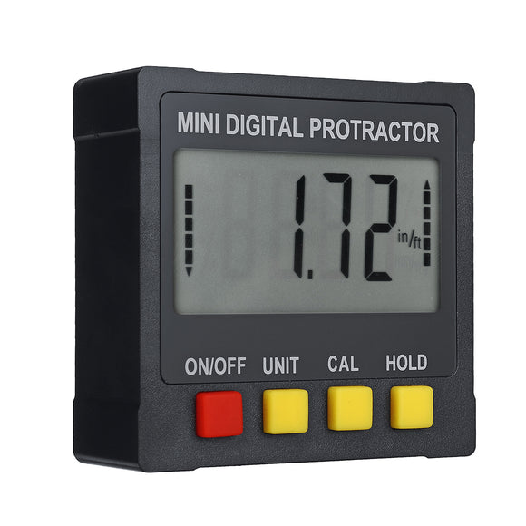 Mini Digital Magnetic Angle Meter Inclinometer Level Meter Bevel Gauge Angle Finder 4 x 90 Range