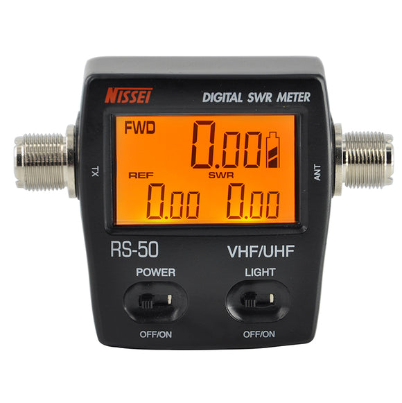 RS-50 Digital SWR/Watt Meter NISSEI 125-525MHz UHF/VHF M Type Connector for TYT Kenwood Baofeng LED Screen Radio Power Counter