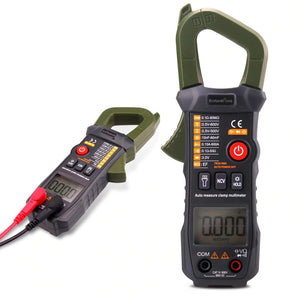 Borbede Digital Clamp Meter Multimeter Automatic Identification 6000 Counts DC AC Resistance Capacitance Diode NCV Tester Mini