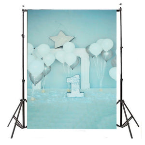 5x7FT Blue Balloon Birthday Celebrating Theme Photography Backdrop Studio Prop Background