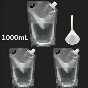 4Pcs Cruise Ship Package Bags Flask Runners Rum Liqour Booze Liquid Storage