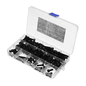 Suleve M5CH1 140Pcs M5 12.9 Grade Carbon Steel Hex Socket Cap Head Screw Bolt Assortment Kit