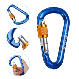 Large Pear-shaped Climbing Carabiner Safety Screw Lock Gate Lock Rock Climbing EDC Gadget Ring Buckle