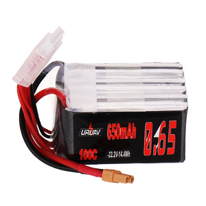 URUAV 22.2V 650mAh 100C 6S Lipo Battery XT30 Plug for RC Racing Drone