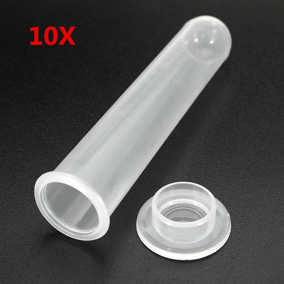 10Pcs 20mL Round Bottom Centrifuge Tube Clear Polypropylene EP Tube with Cap