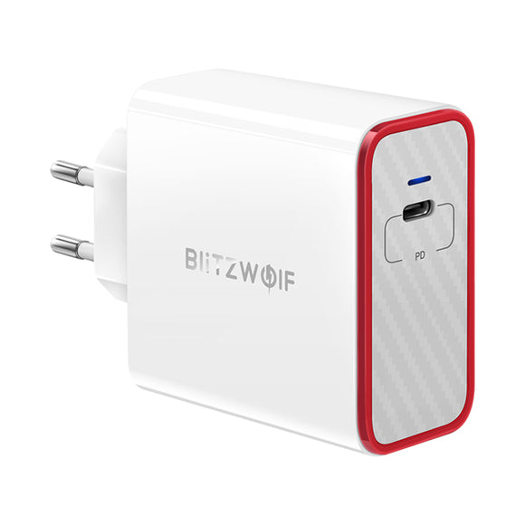 BlitzWolf BW-PL4 45W PD Type C USB Charger EU Adapter With Power3S Tech