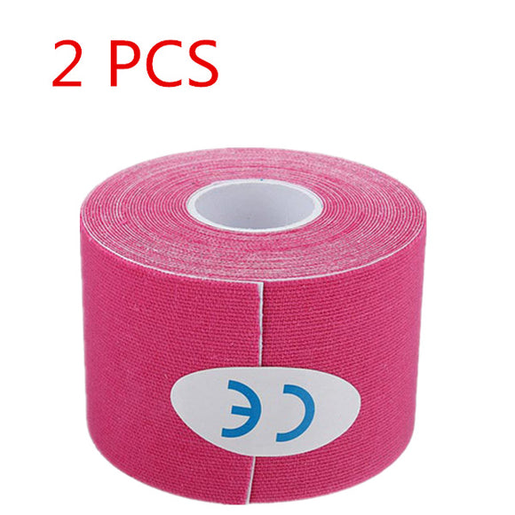 2pcs Pink Sports Kinesiology Tape Muscles Care Therapeutic Bandage