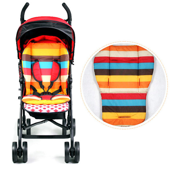 Baby Stroller Thicken Cotton Mat Stripe Cushion Seat Pad BB Car Accessory