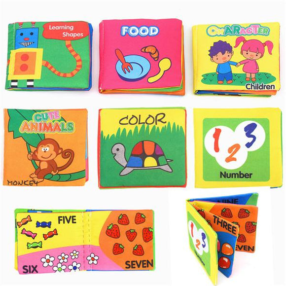 Intelligence Development Cloth Cognize English Hand Book Early Education Toy for Kid Baby