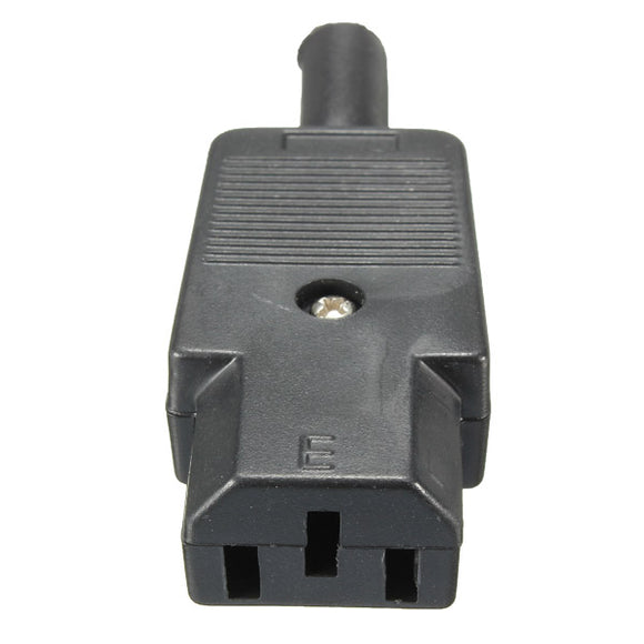 10A 250V IEC 320 C13 3pin Linker Female Mains Connector Black